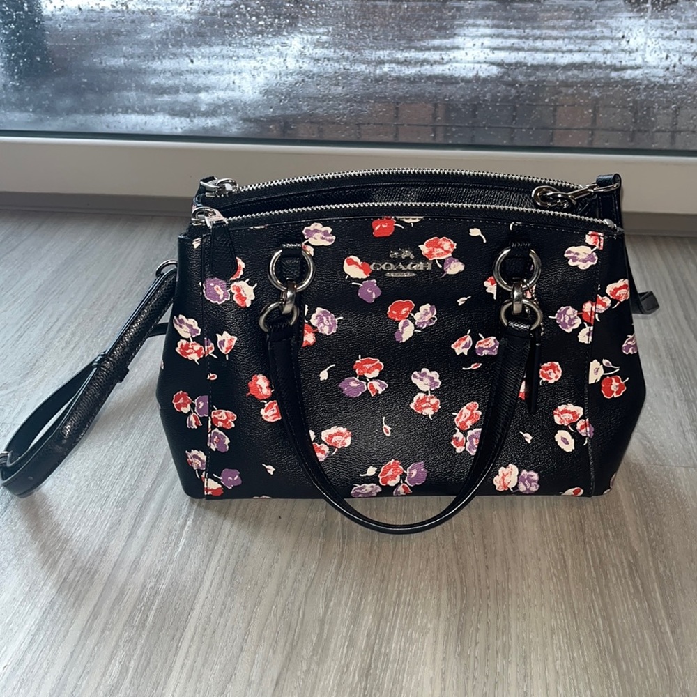 Coach floral crossbody purse